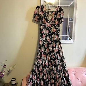 Reformation Floral Floor Length Dress